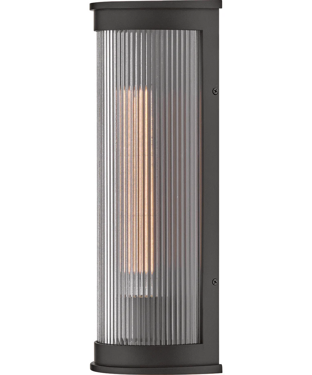 Bluffton 1-Light Medium Wall Mount Lantern in Black