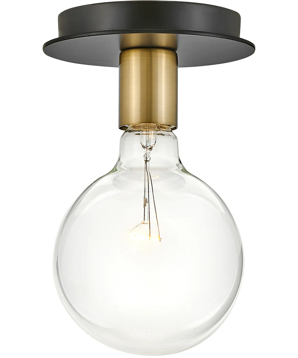 Bobbie 1-Light Extra Small Single Light Flush Mount in Lacquered Brass - Image 2