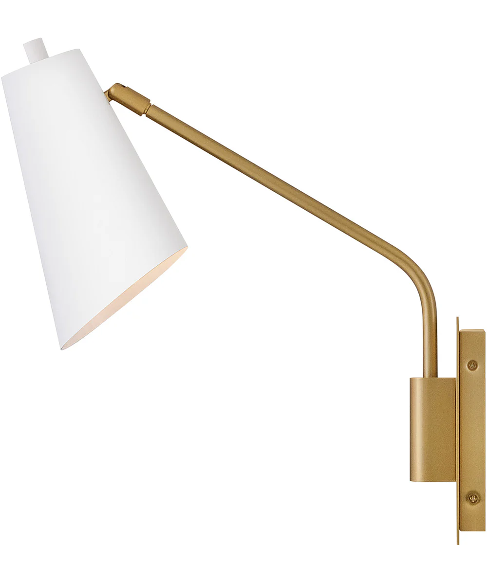 Bray 1-Light Medium Swing Arm Single Light Sconce in Lacquered Brass - Image 10