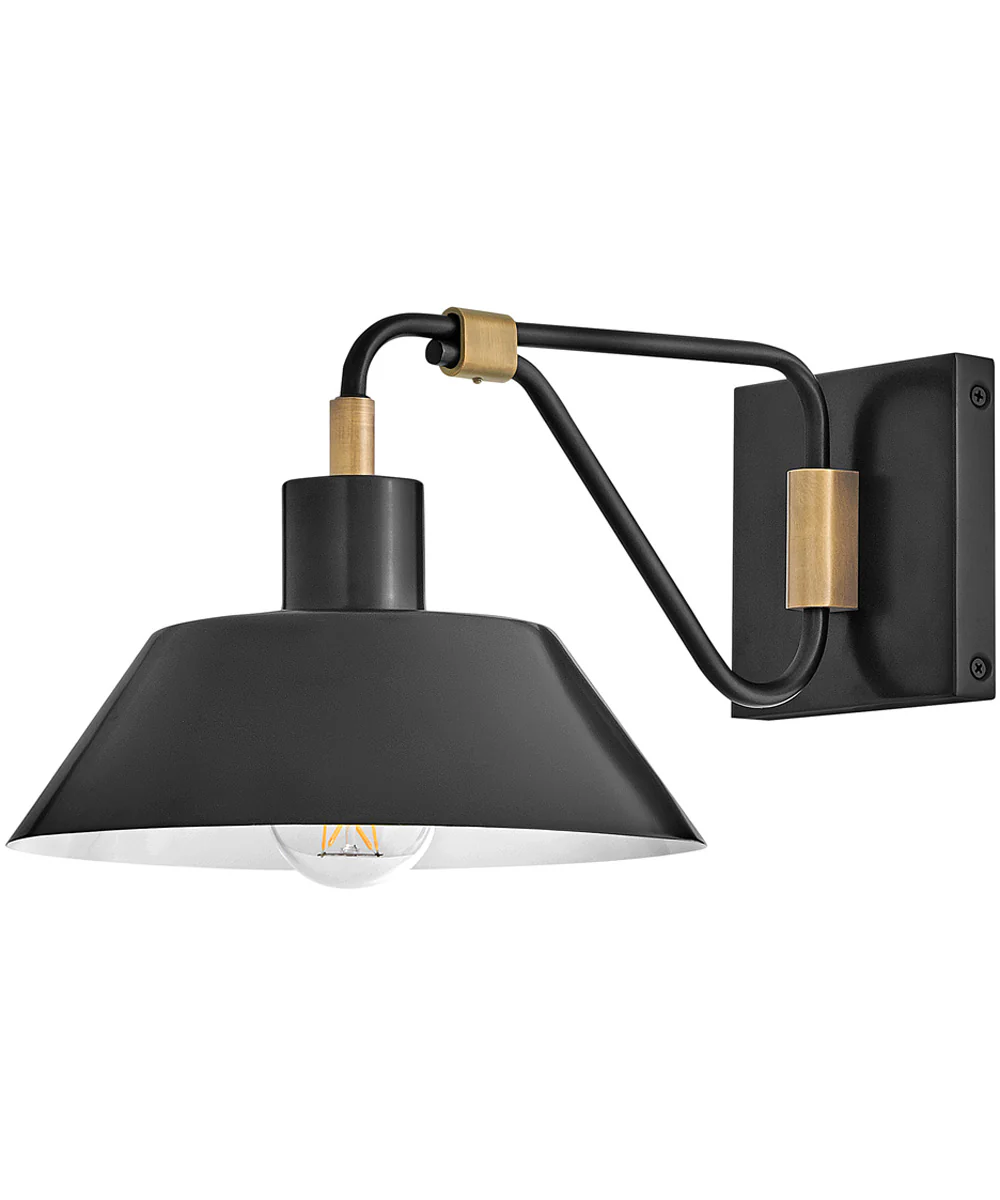 Brewster 1-Light Small Wall Mount Barn Light in Black Oxide - Image 2