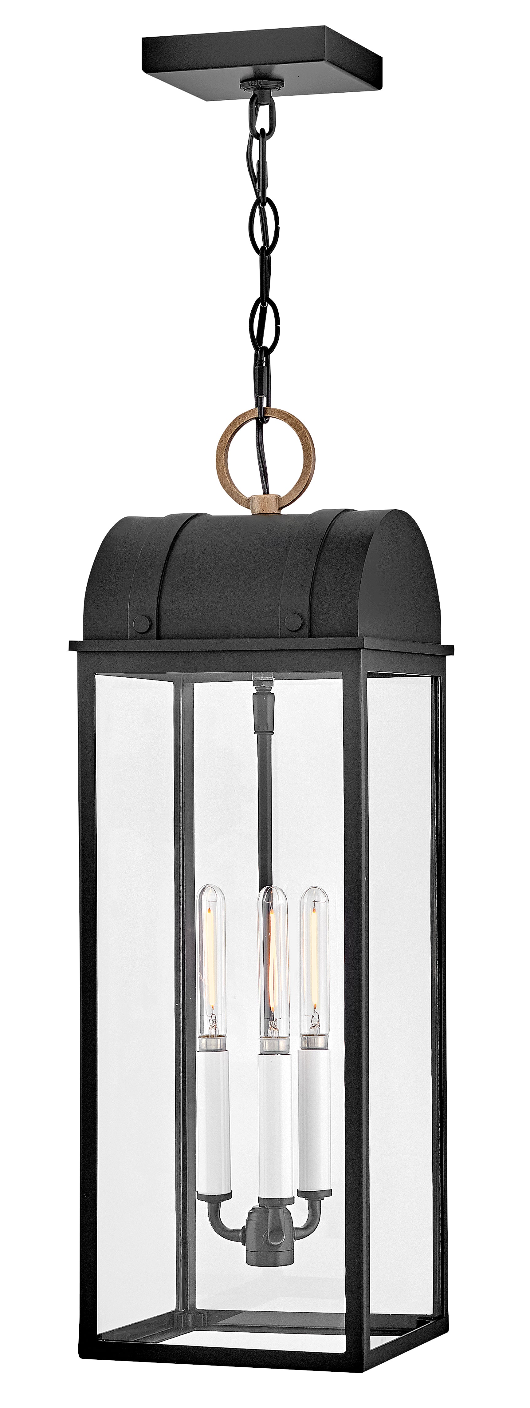 Campbell 3-Light Large Hanging Lantern in Black