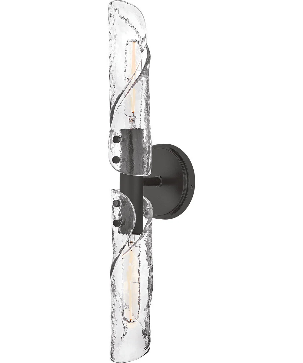 Capri 2-Light Large Two Light Sconce in Black