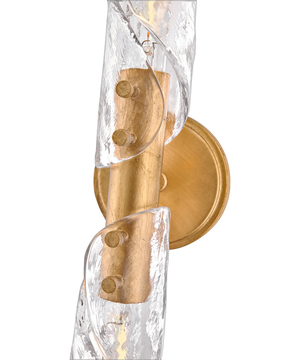 Capri 2-Light Large Two Light Sconce in Distressed Brass - Image 7