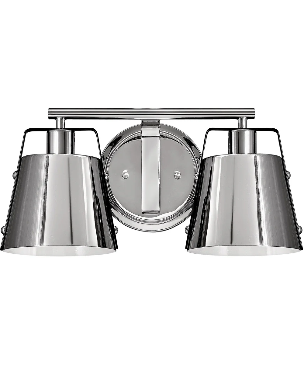 Cartwright 2-Light Two Light Vanity in Polished Nickel