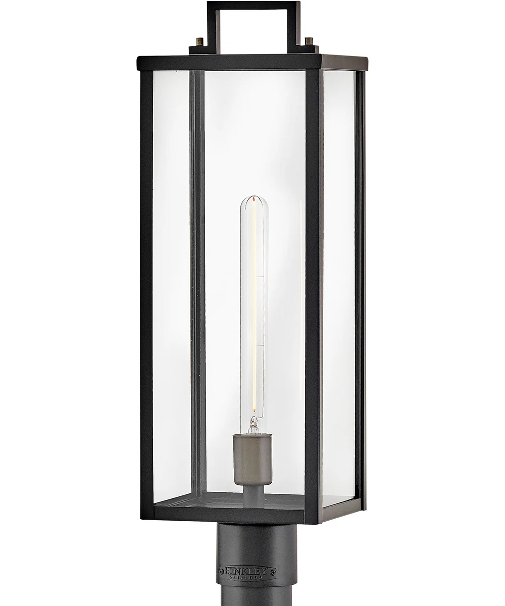 Catalina 1-Light Large Post Mount Lantern in Black - Image 6
