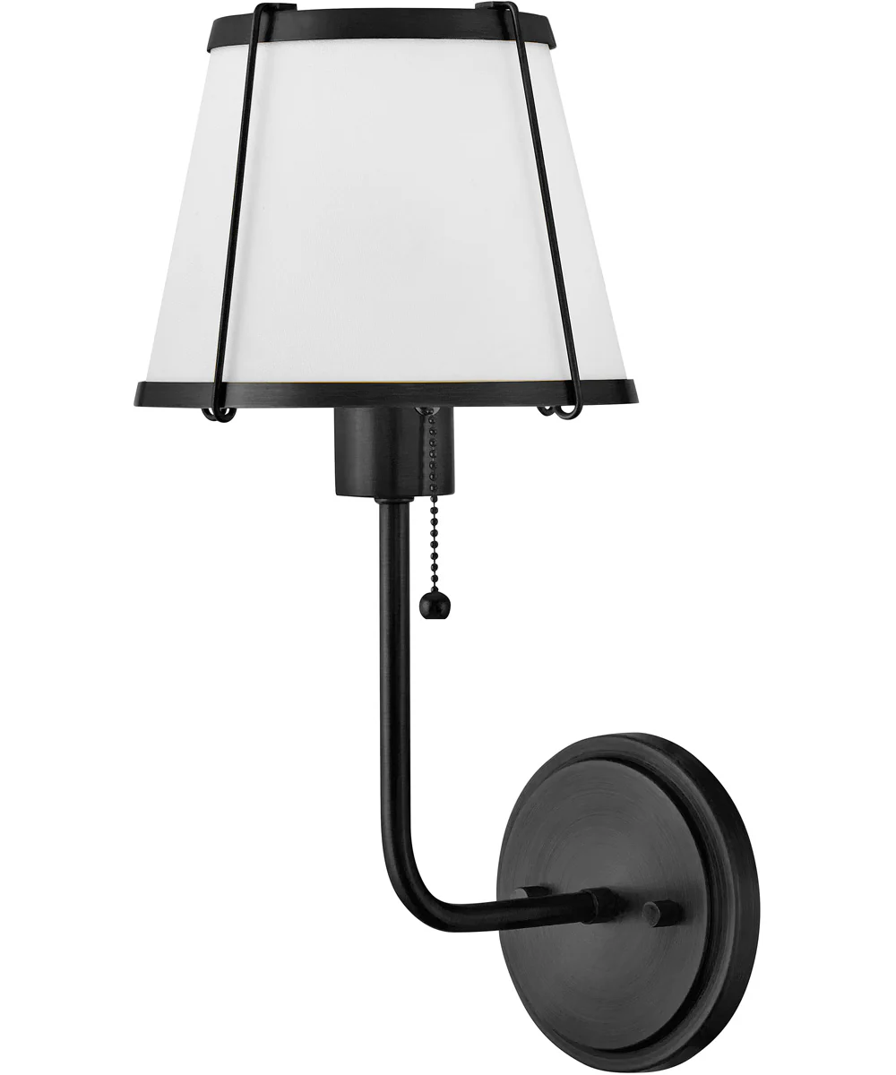 Clarke 1-Light Medium Single Light Sconce in Black - Image 2