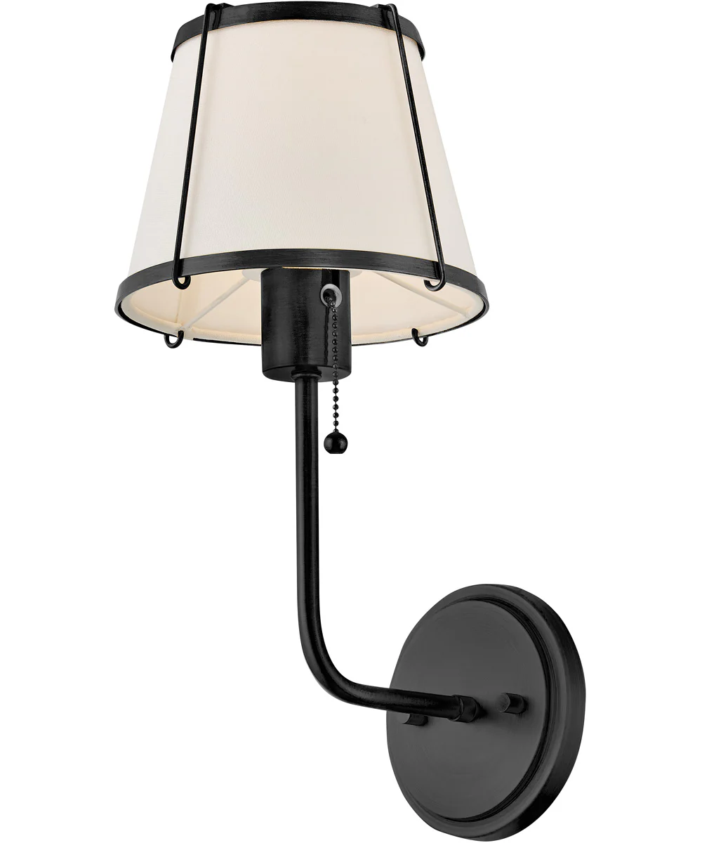 Clarke 1-Light Medium Single Light Sconce in Black - Image 3