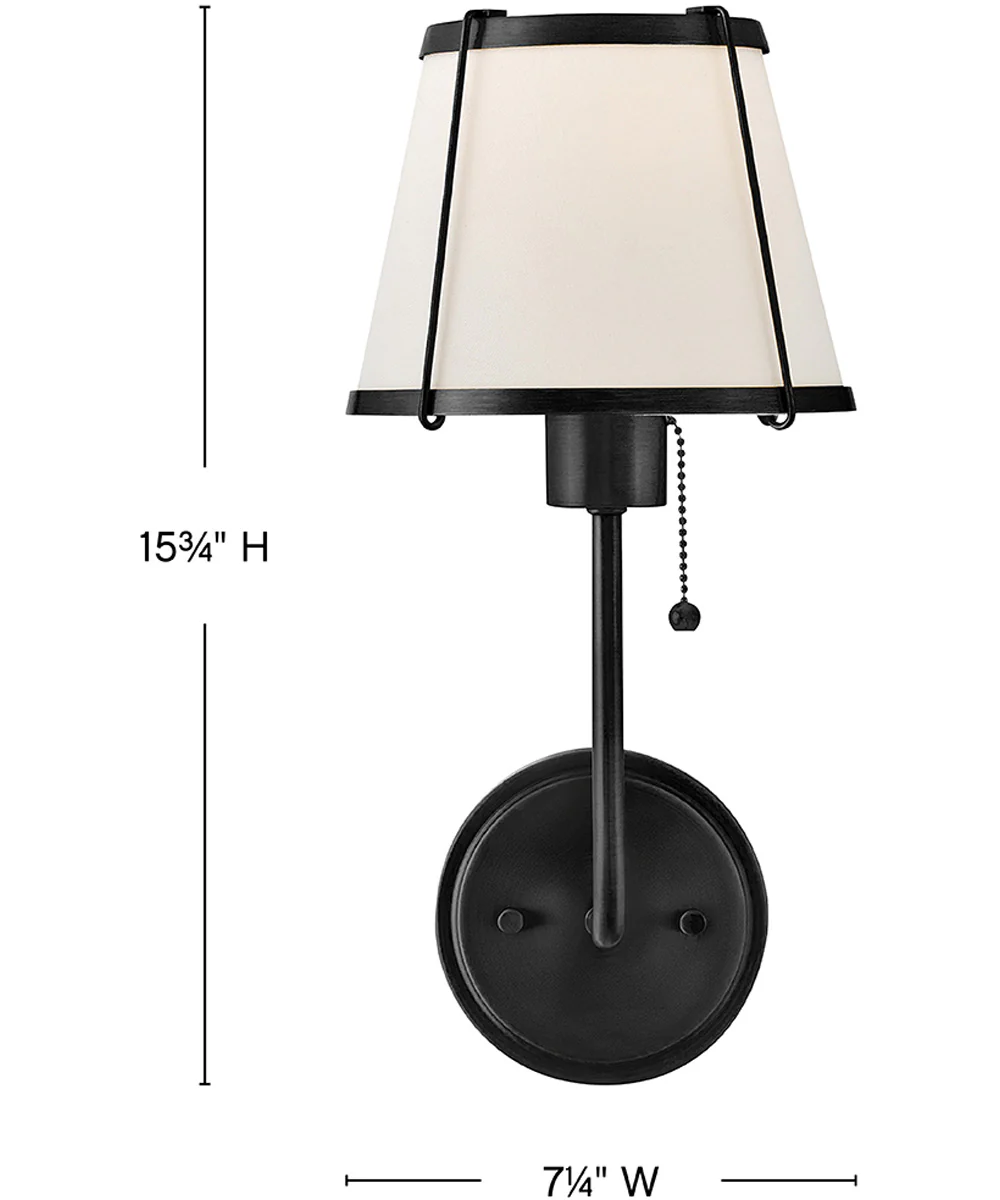 Clarke 1-Light Medium Single Light Sconce in Black - Image 7