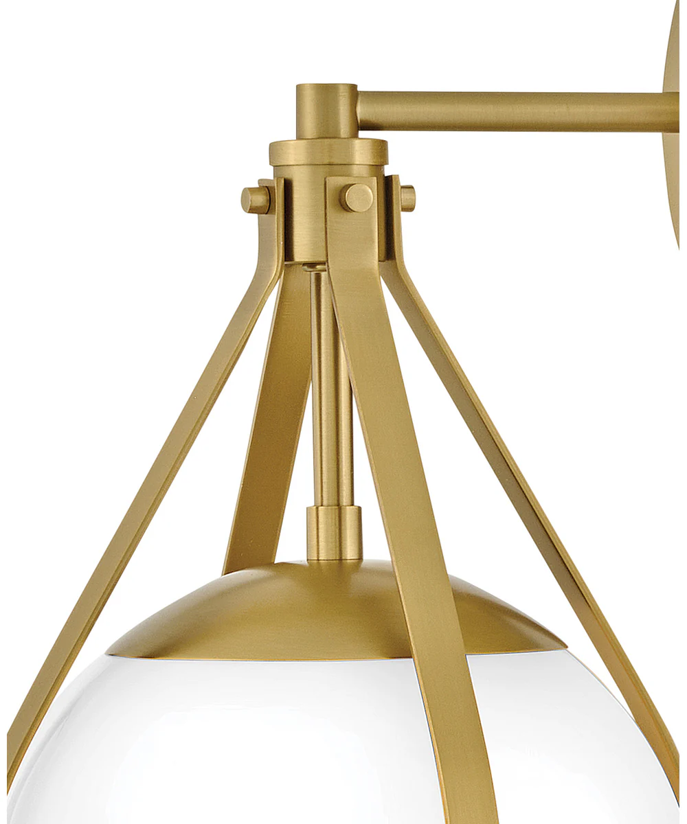 Colby 1-Light Small Single Light Sconce in Lacquered Brass - Image 6