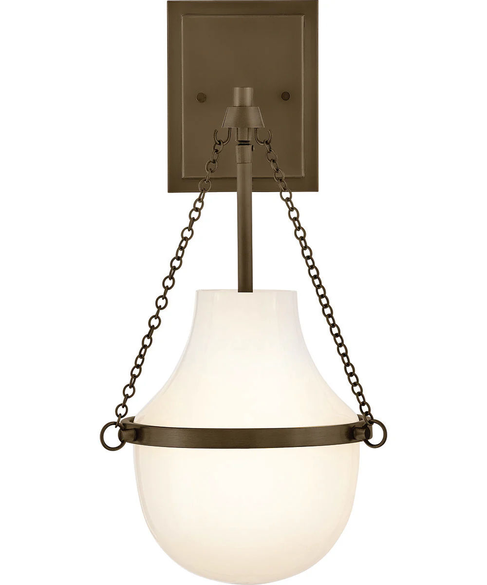 Collins 1-Light Medium Single Light Sconce in Heritage Bronze