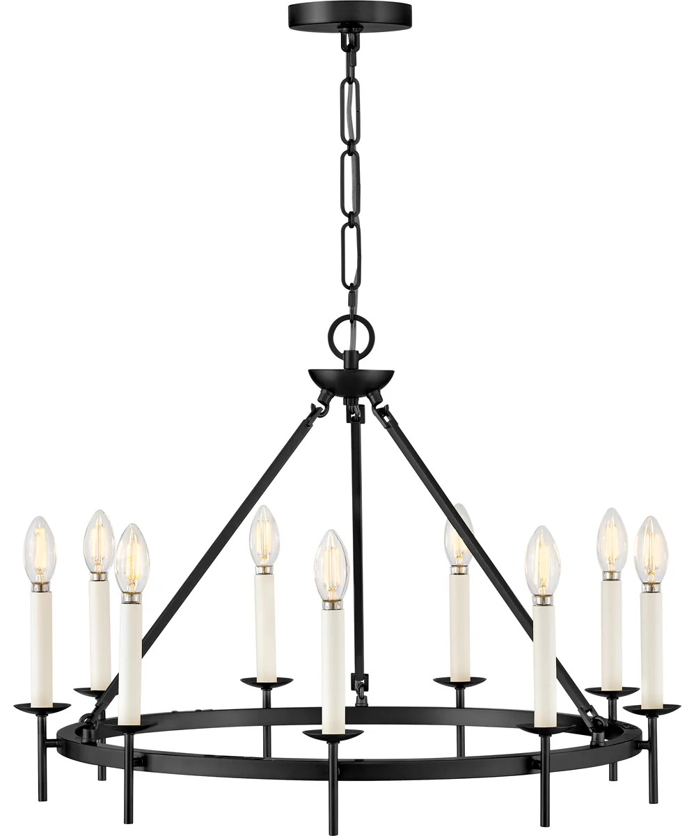 Copley 9-Light Medium Ring Chandelier in Black - Image 3