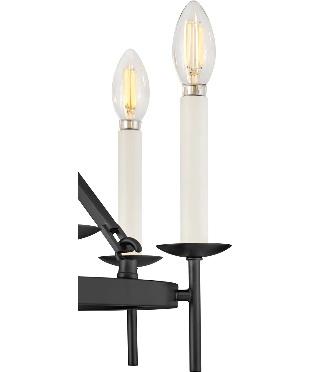 Copley 9-Light Medium Ring Chandelier in Black - Image 5