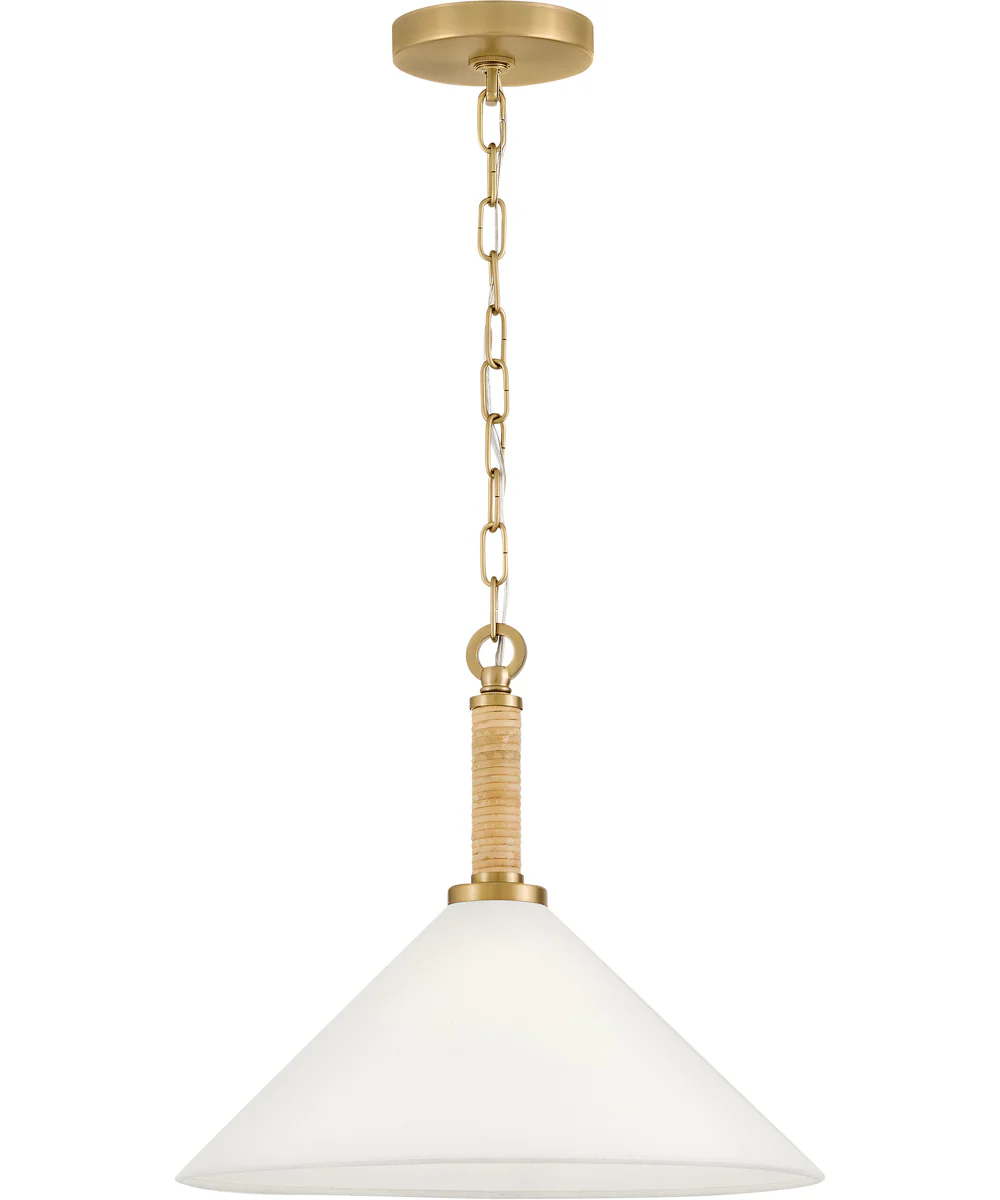Cove 1-Light Medium Pendant in Lacquered Brass - Image 2