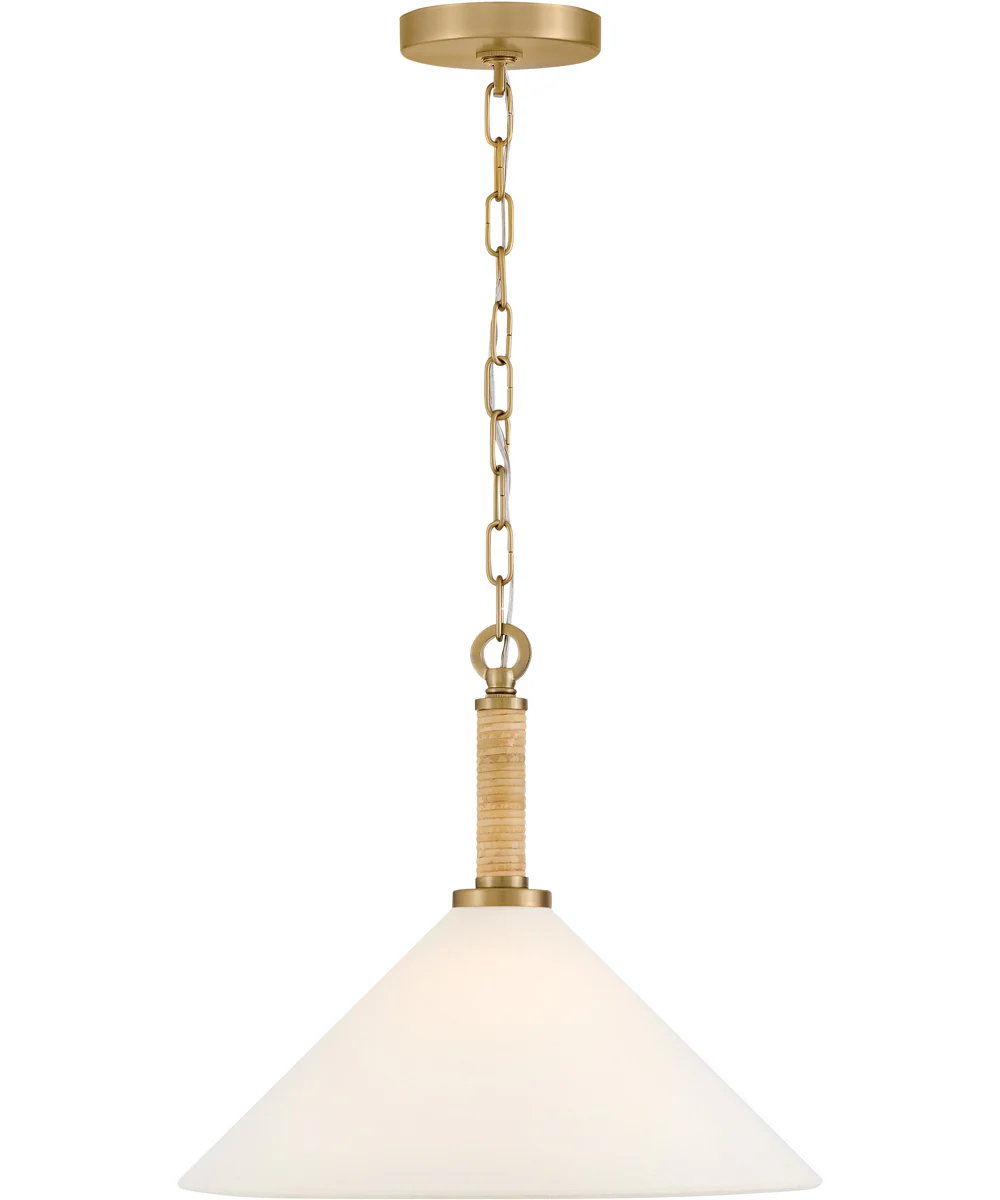 Cove 1-Light Medium Pendant in Lacquered Brass - Image 3