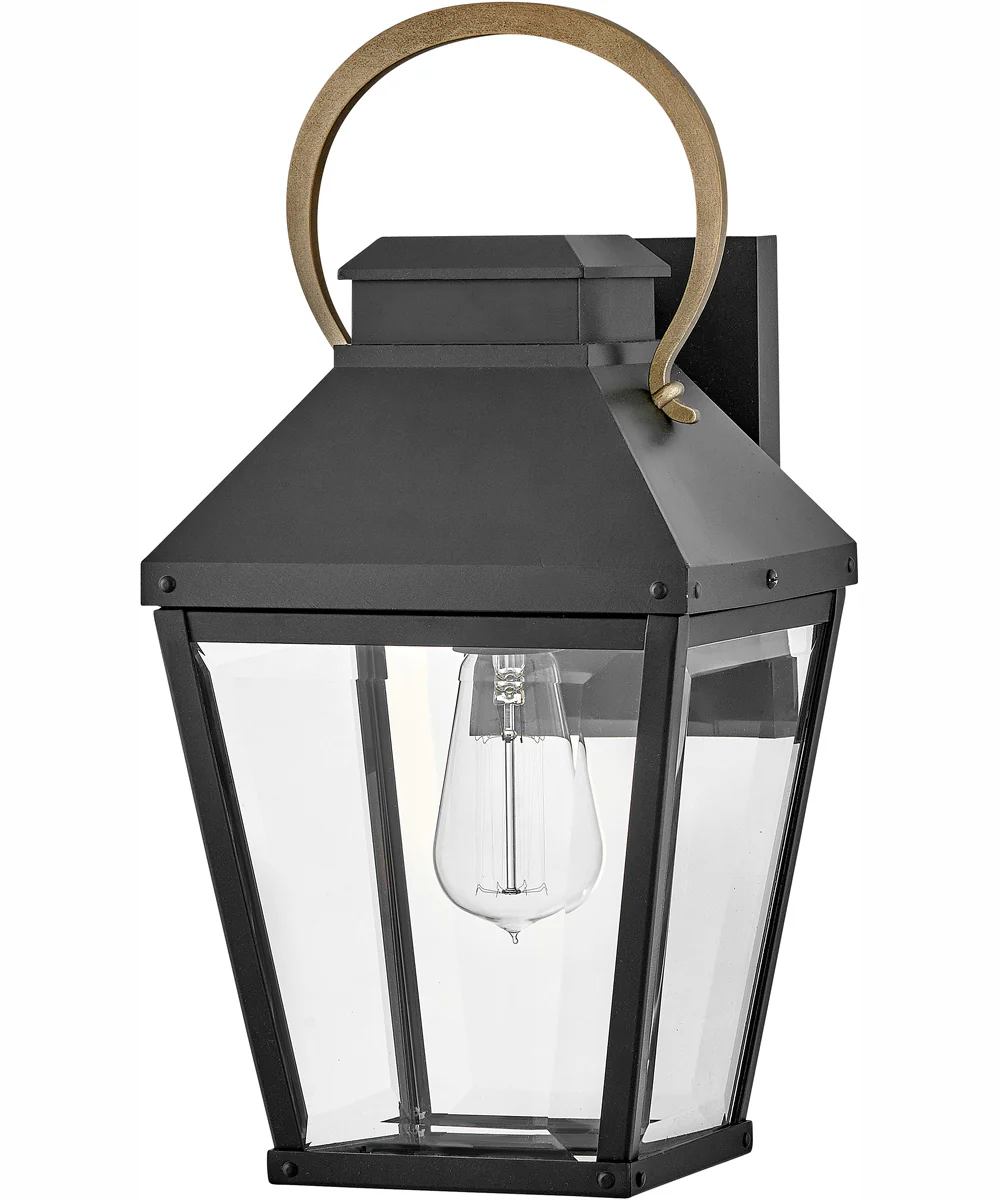 Dawson 1-Light Small Wall Mount Lantern in Black - Image 2