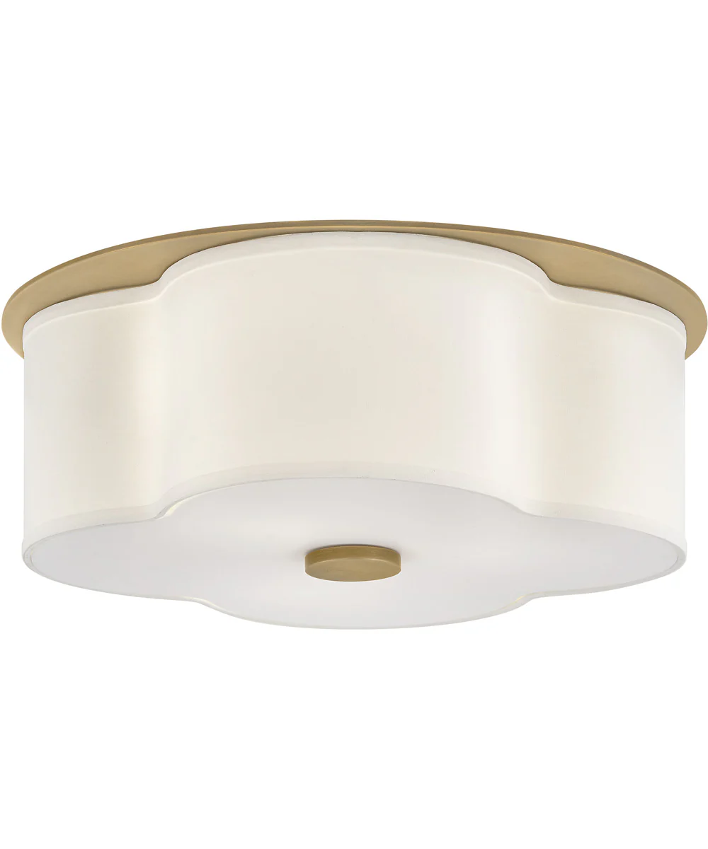 Delaney 3-Light Medium Flush Mount in Heritage Brass