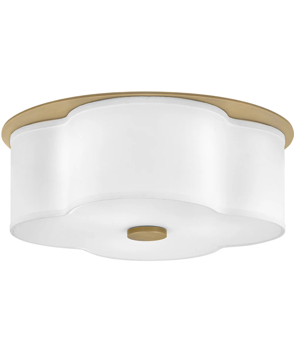 Delaney 3-Light Medium Flush Mount in Heritage Brass - Image 2