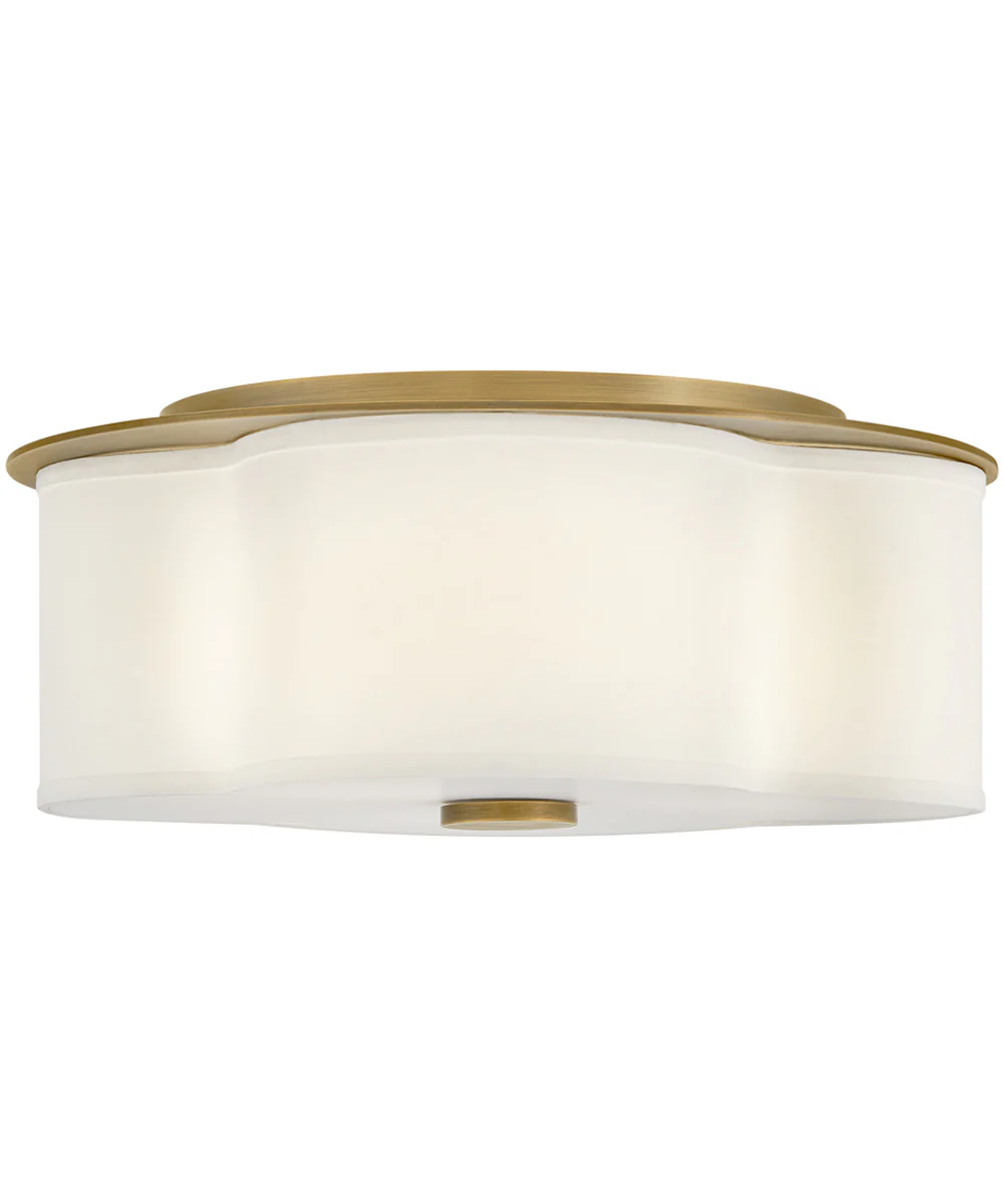 Delaney 3-Light Medium Flush Mount in Heritage Brass - Image 3
