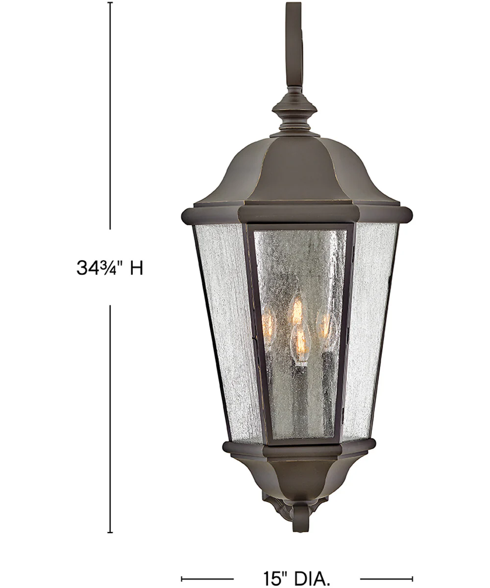 Edgewater 4-Light Extra Large Wall Mount Lantern in Oil Rubbed Bronze - Image 7