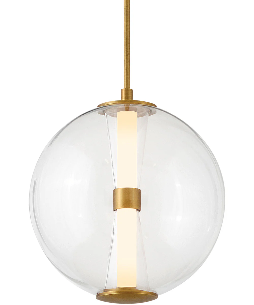 Elin LED-Light Medium Globe Pendant in Lacquered Brass - Image 5