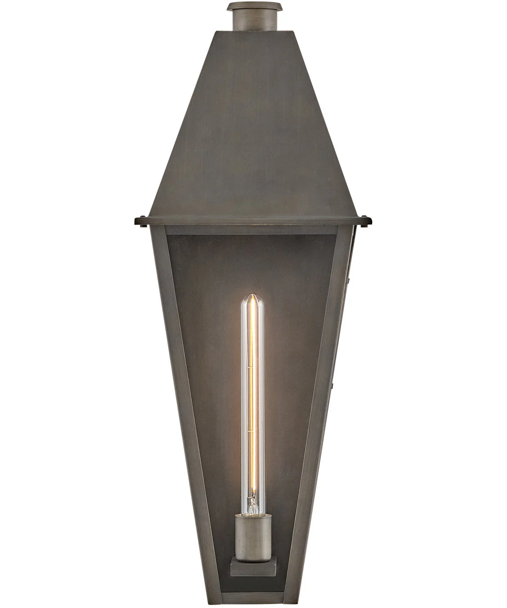 Endsley 1-Light Large Wall Mount Lantern in Blackened Brass - Image 4