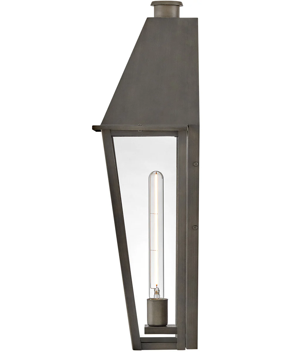 Endsley 1-Light Large Wall Mount Lantern in Blackened Brass - Image 5