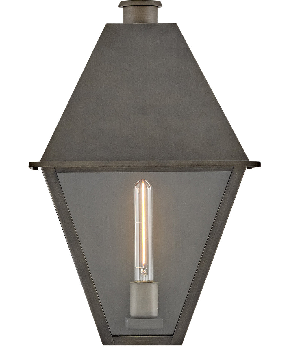 Endsley 1-Light Medium Wall Mount Lantern in Blackened Brass - Image 5