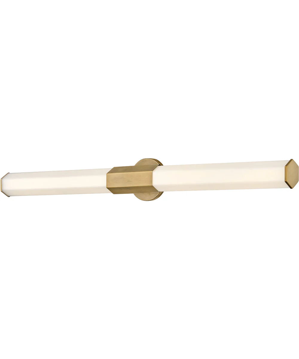 Facet LED-Light Extra Large LED Vanity in Heritage Brass - Image 3