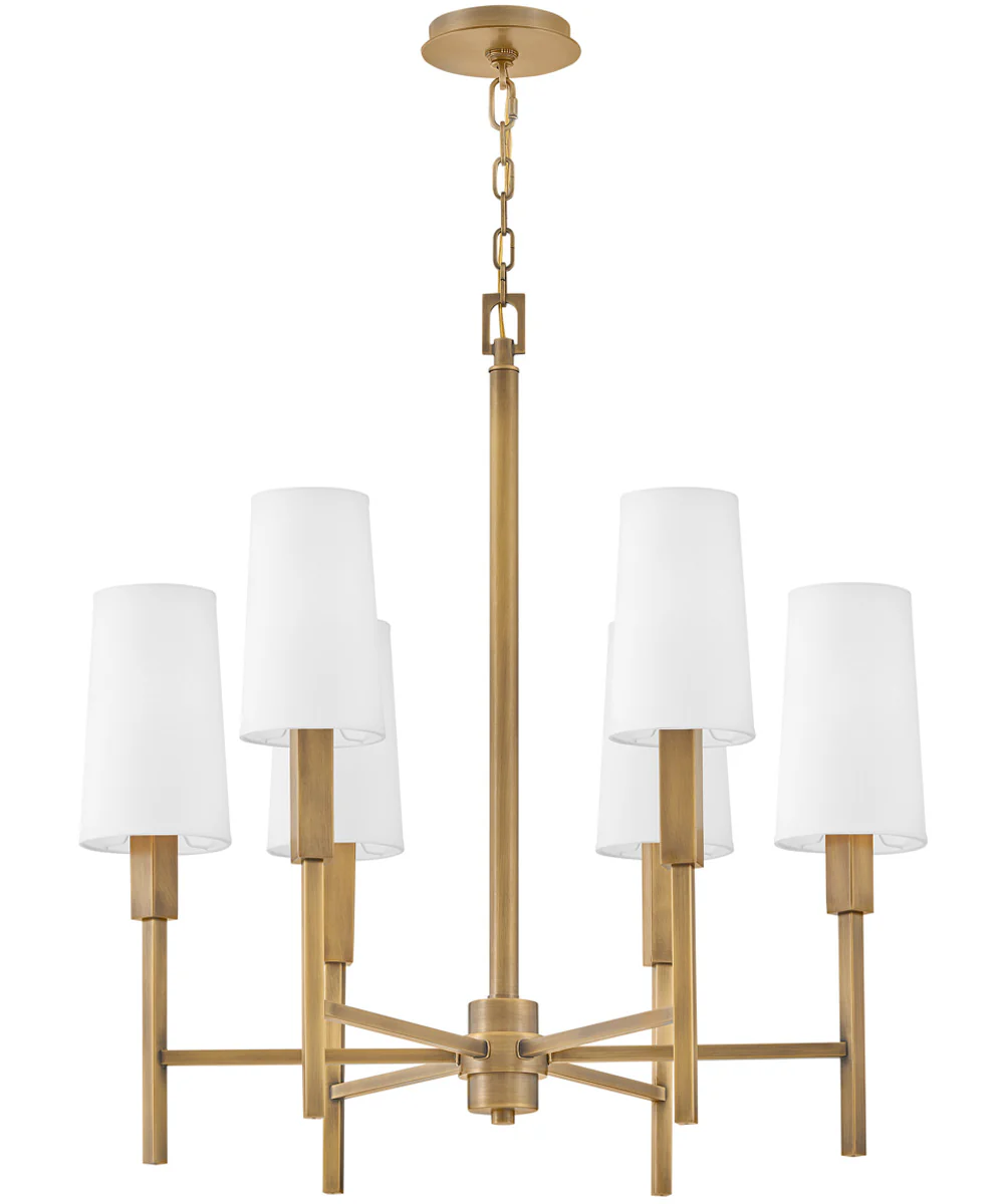 Fenwick 6-Light Medium Chandelier in Heritage Brass - Image 4