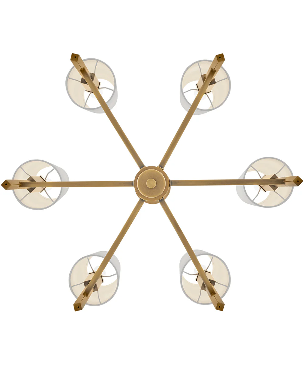 Fenwick 6-Light Medium Chandelier in Heritage Brass - Image 5