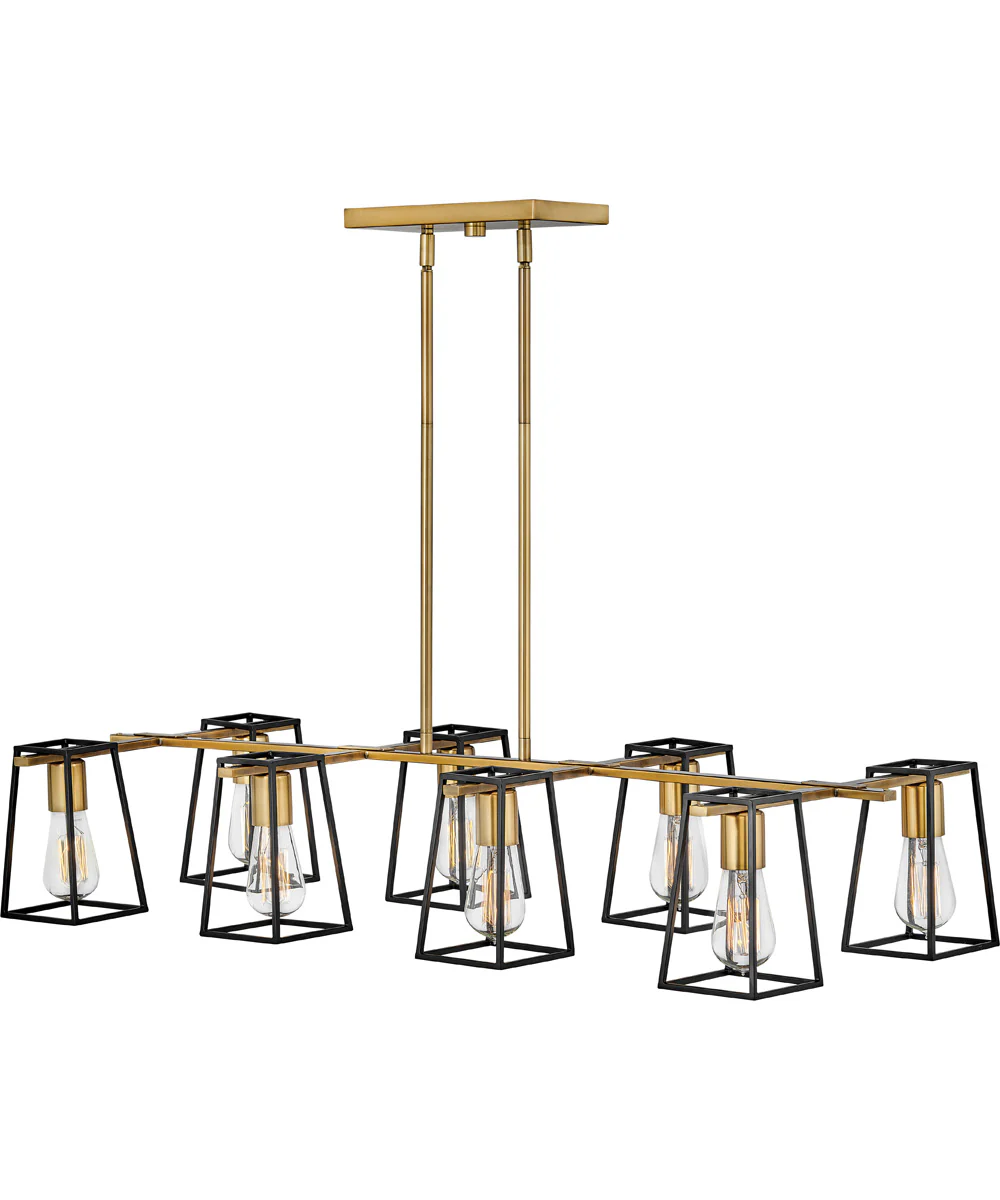 Filmore 8-Light Eight Light Linear in Heritage Brass
