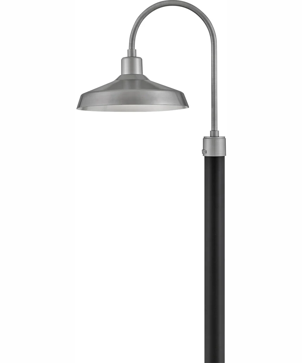 Forge Coastal Elements 1-Light Large Post Top or Pier Mount Lantern in Antique Brushed Aluminum - Image 2