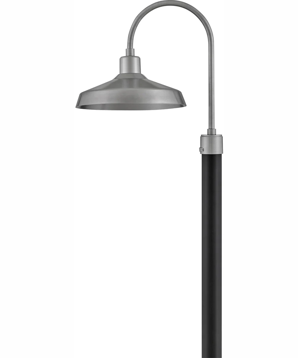 Forge Coastal Elements 1-Light Large Post Top or Pier Mount Lantern in Antique Brushed Aluminum - Image 3