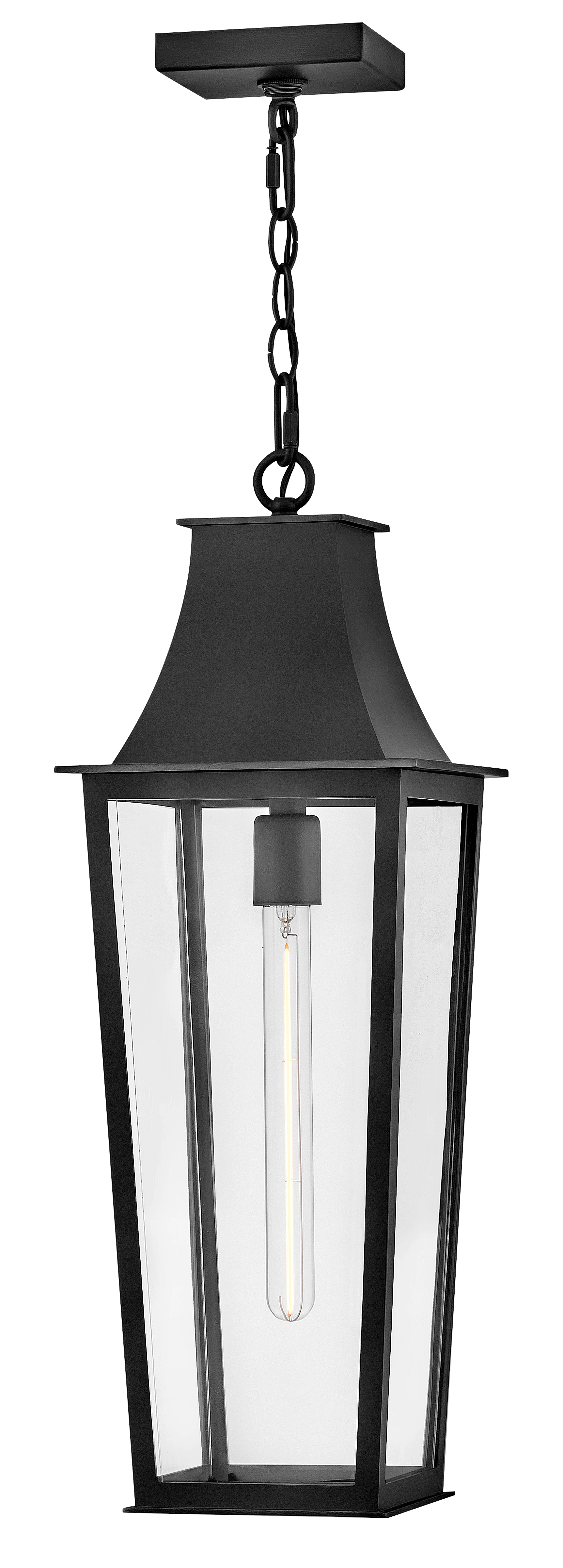 Georgetown Coastal Elements 1-Light Large Hanging Lantern in Black