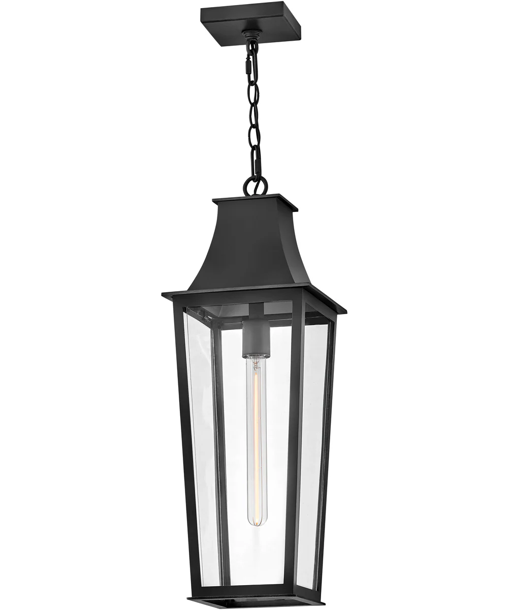 Georgetown Coastal Elements 1-Light Large Hanging Lantern in Black - Image 4