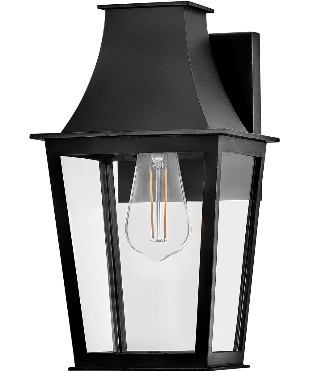 Georgetown Coastal Elements  1-Light Small Wall Mount Lantern in Black - Image 2
