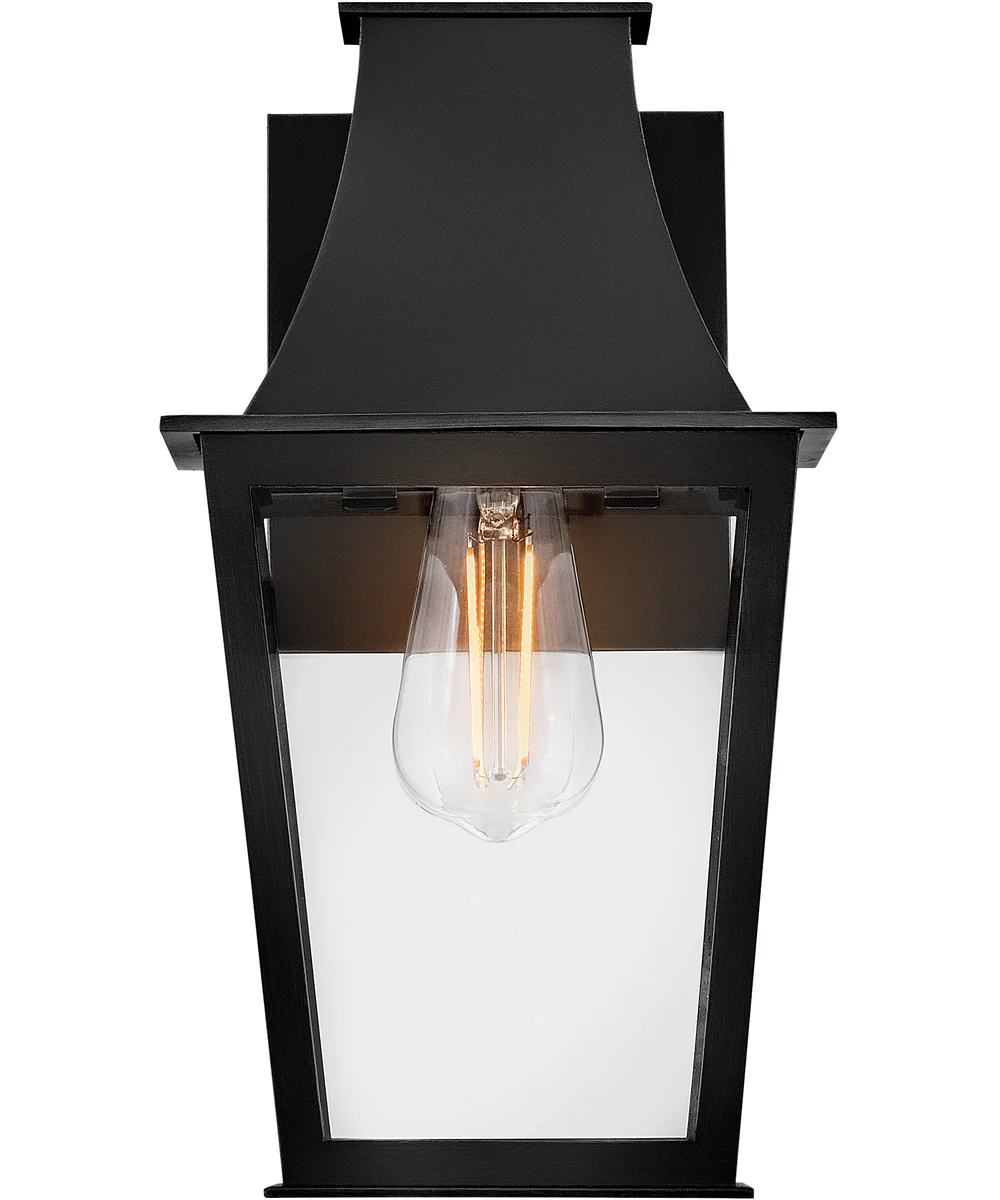 Georgetown Coastal Elements  1-Light Small Wall Mount Lantern in Black - Image 3