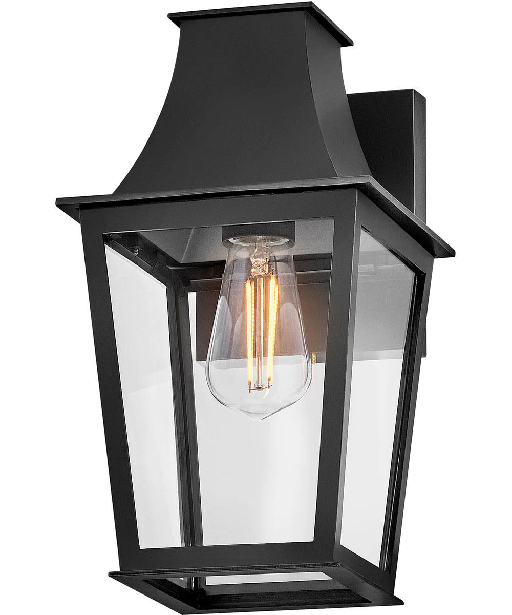Georgetown Coastal Elements  1-Light Small Wall Mount Lantern in Black - Image 4