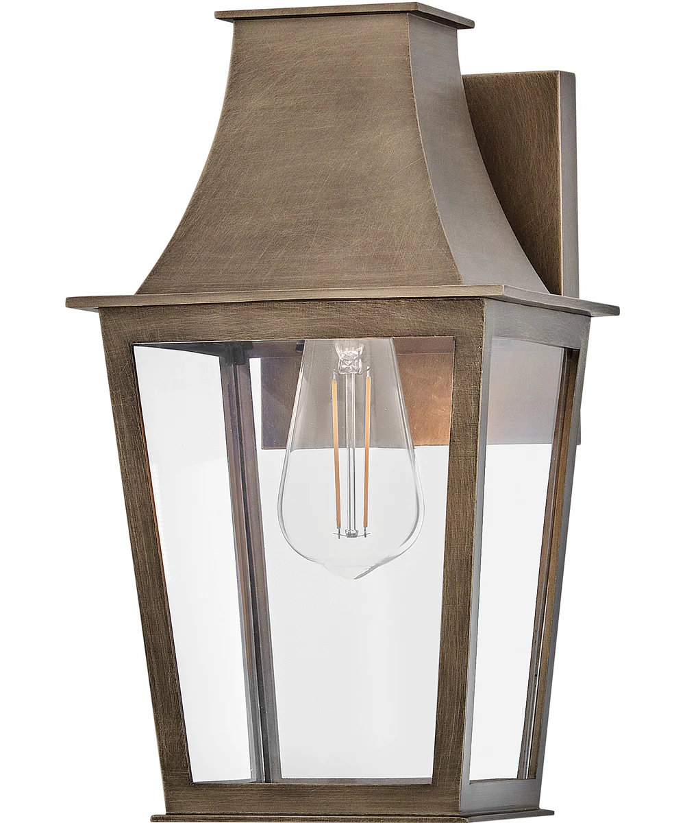 Georgetown Coastal Elements  1-Light Small Wall Mount Lantern in Burnished Bronze - Image 2