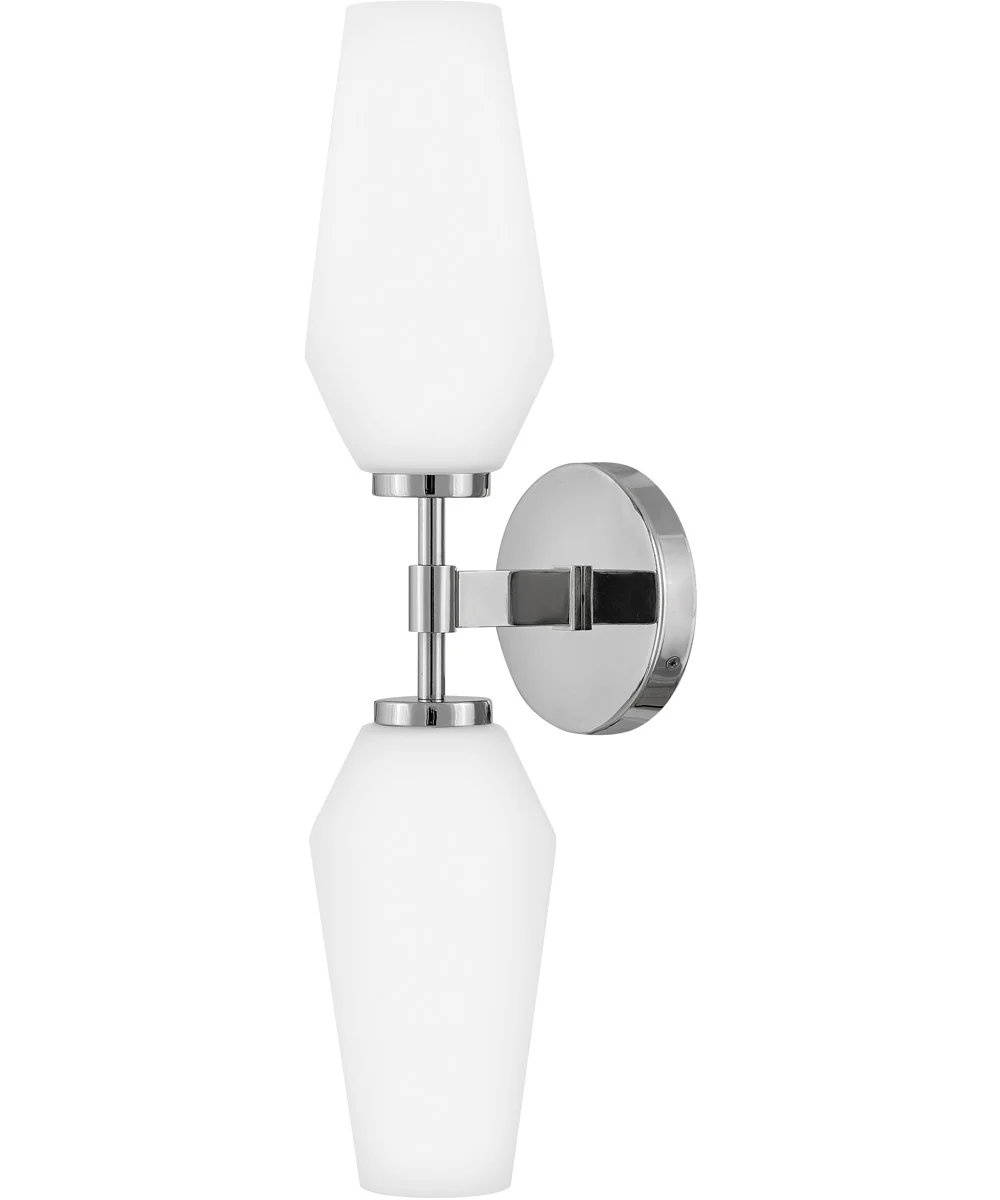 Gio 2-Light Large Two Light Sconce in Chrome - Image 2