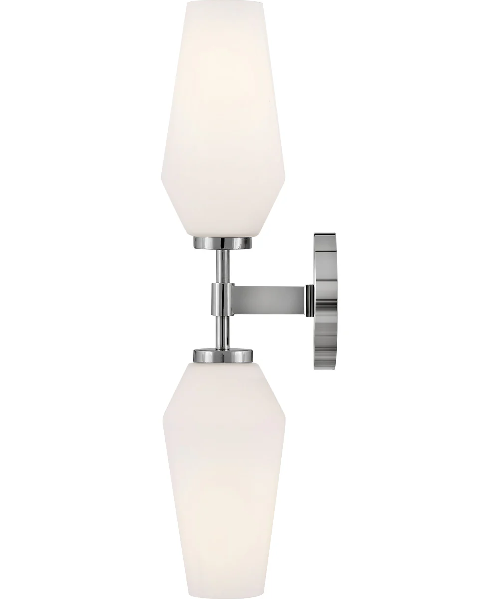Gio 2-Light Large Two Light Sconce in Chrome - Image 3
