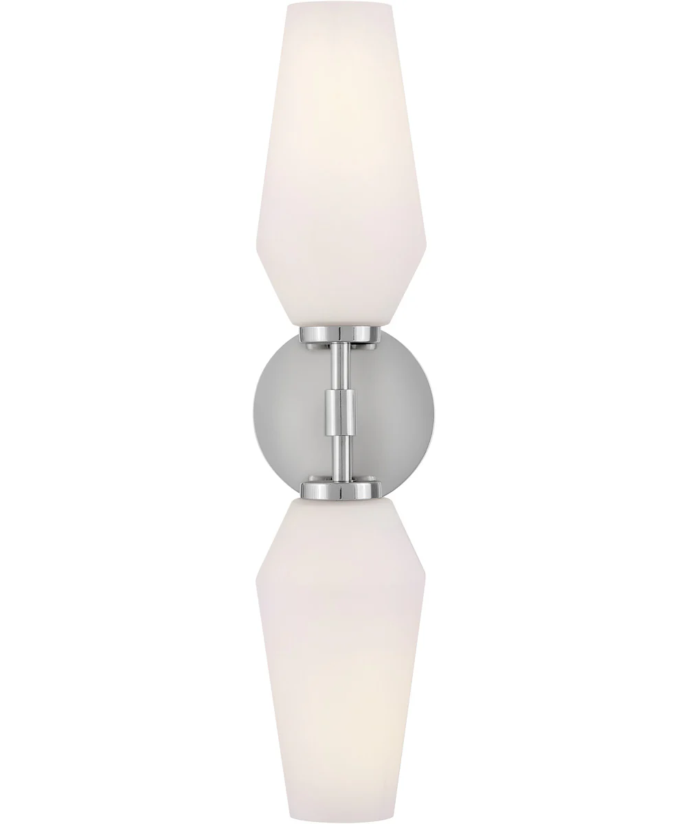 Gio 2-Light Large Two Light Sconce in Chrome - Image 4