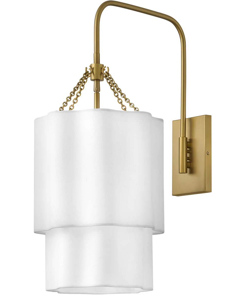 Gwen 1-Light Large Single Light Sconce in Lacquered Brass - Image 2