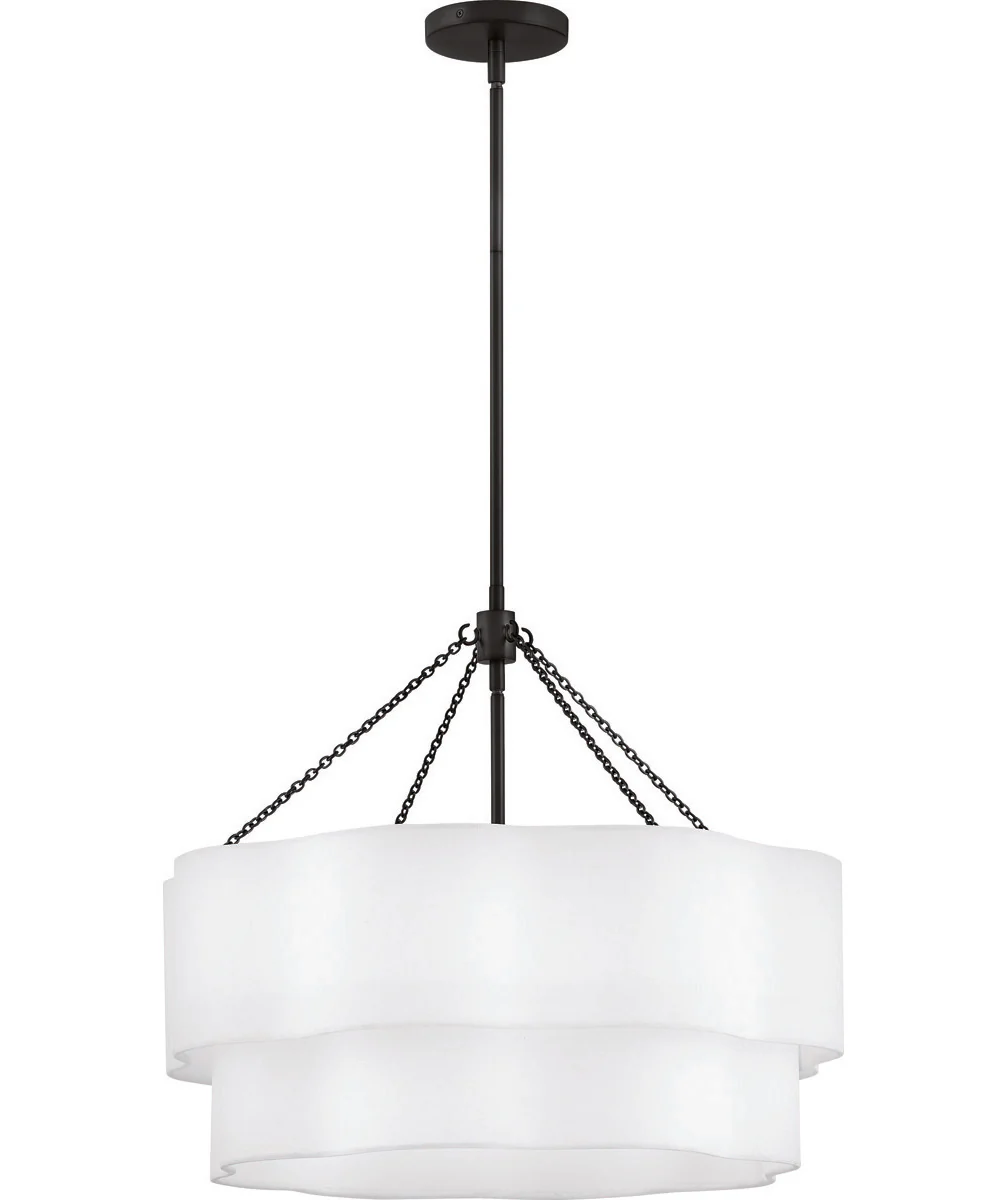 Gwen 5-Light Medium Drum Chandelier in Black - Image 2