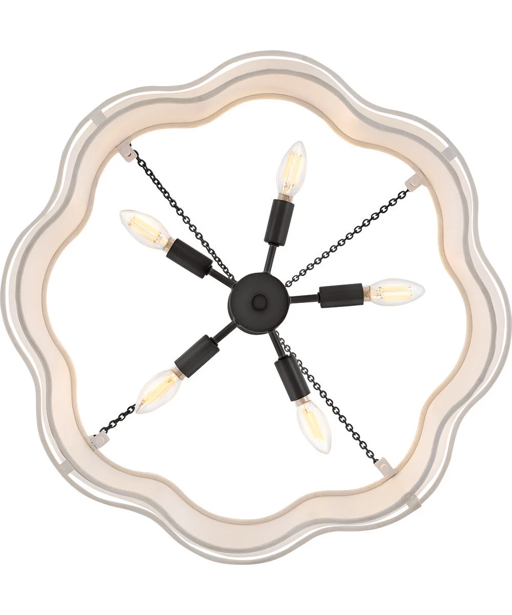 Gwen 5-Light Medium Drum Chandelier in Black - Image 4