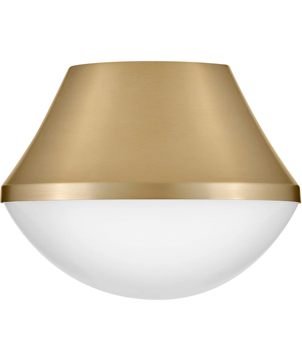 Haddie 1-Light Small Flush Mount in Lacquered Brass
