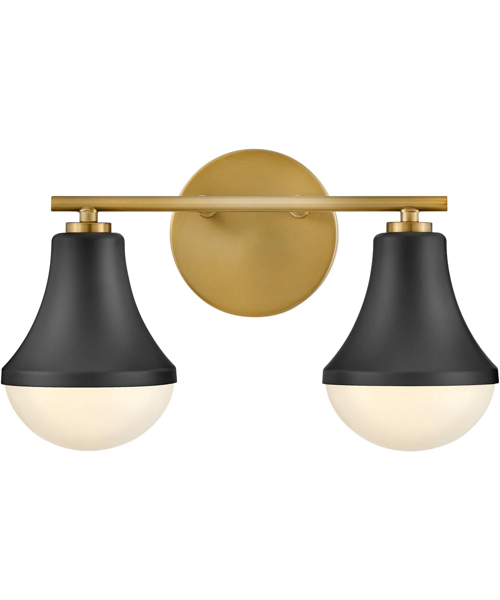 Haddie 2-Light Small Two Light Vanity in Black - Image 3