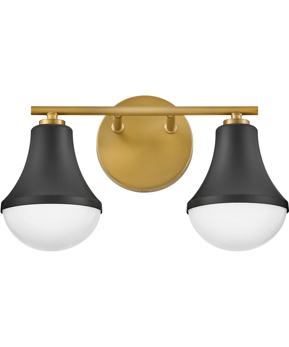 Haddie 2-Light Small Two Light Vanity in Black - Image 4