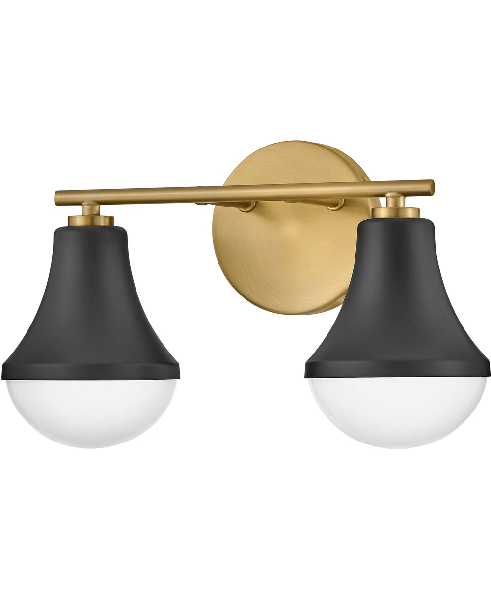 Haddie 2-Light Small Two Light Vanity in Black - Image 6