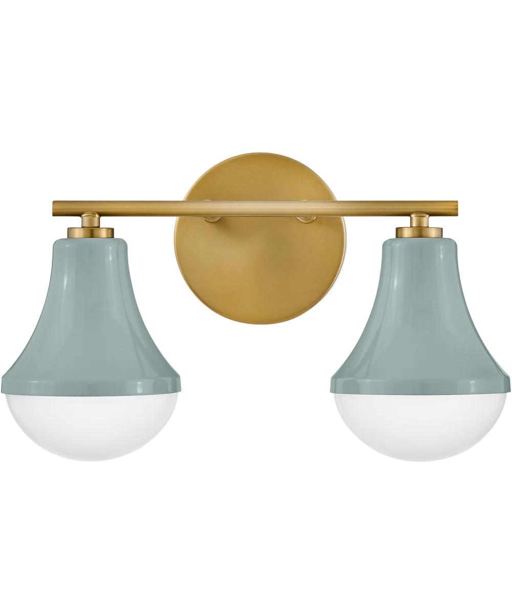 Haddie 2-Light Small Two Light Vanity in Seafoam